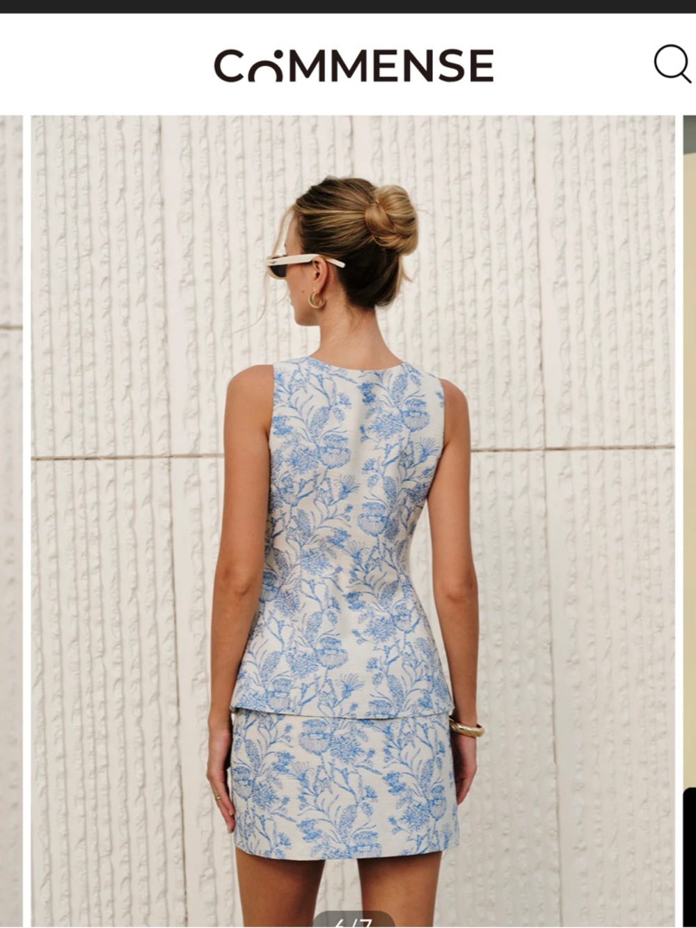 Commense Blue and White Floral Set - Picture 4 of 7